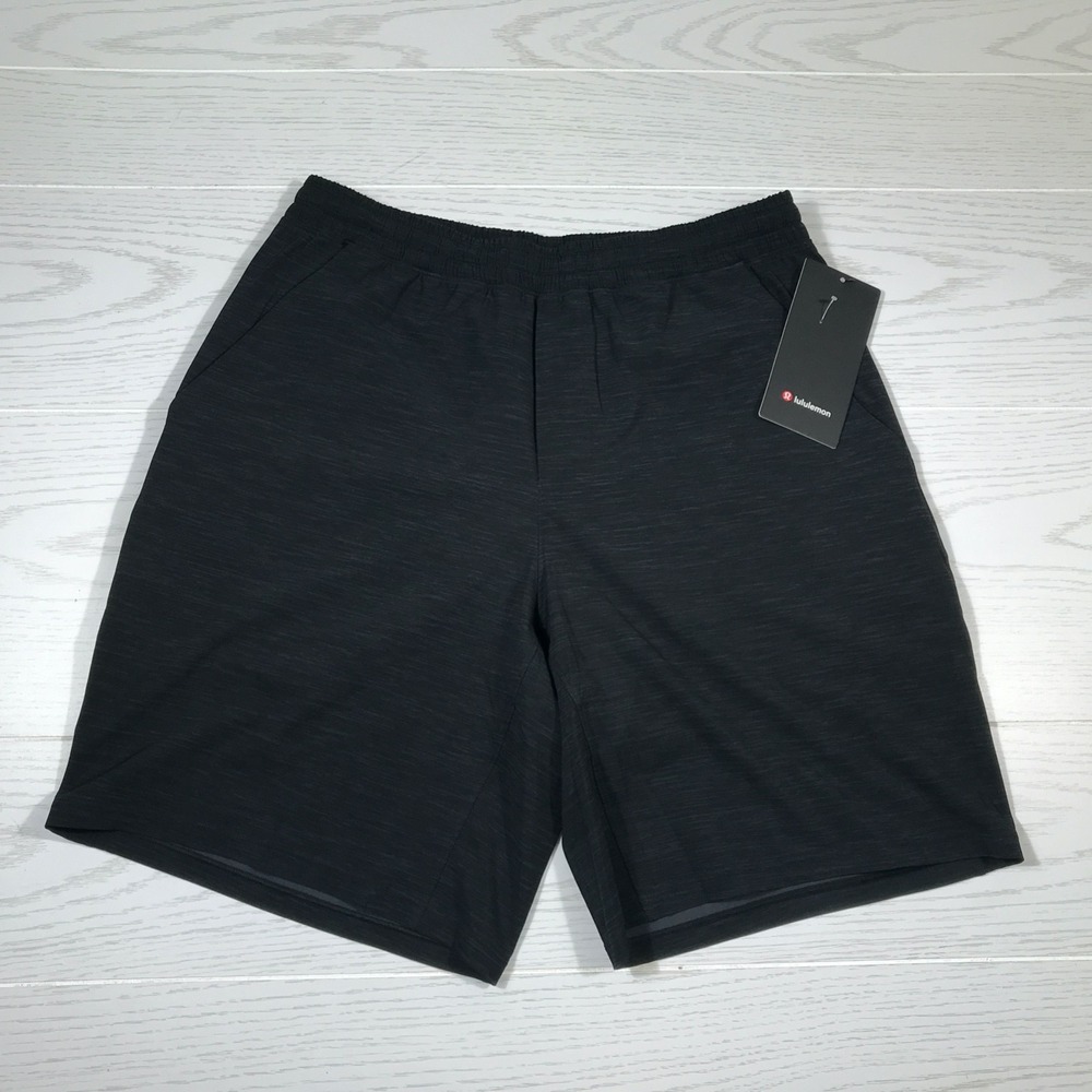 New Lululemon Black Pace Breaker Shorts  9" Men L Lightweight Gym Athleisure